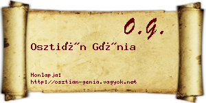 Osztián Génia névjegykártya